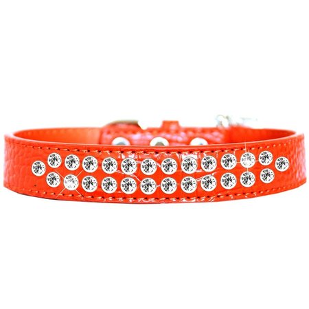 PET PAL Two Row Clear Jewel Croc Dog CollarOrange Size 14 PE833640